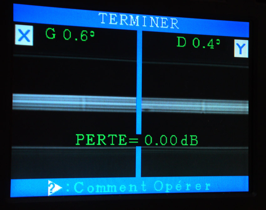 Fibre optique visualisation et controle sur ecran soudure achevee